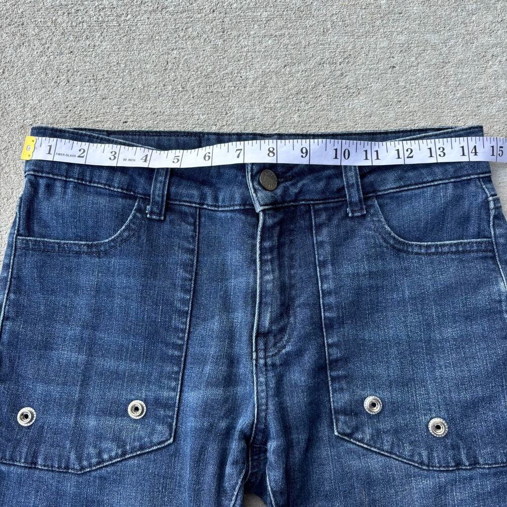Zadig & Voltaire Evron Brut Rivet Blue Dark Wash Jeans Womens 26 Ankle Zip - Picture 13 of 15